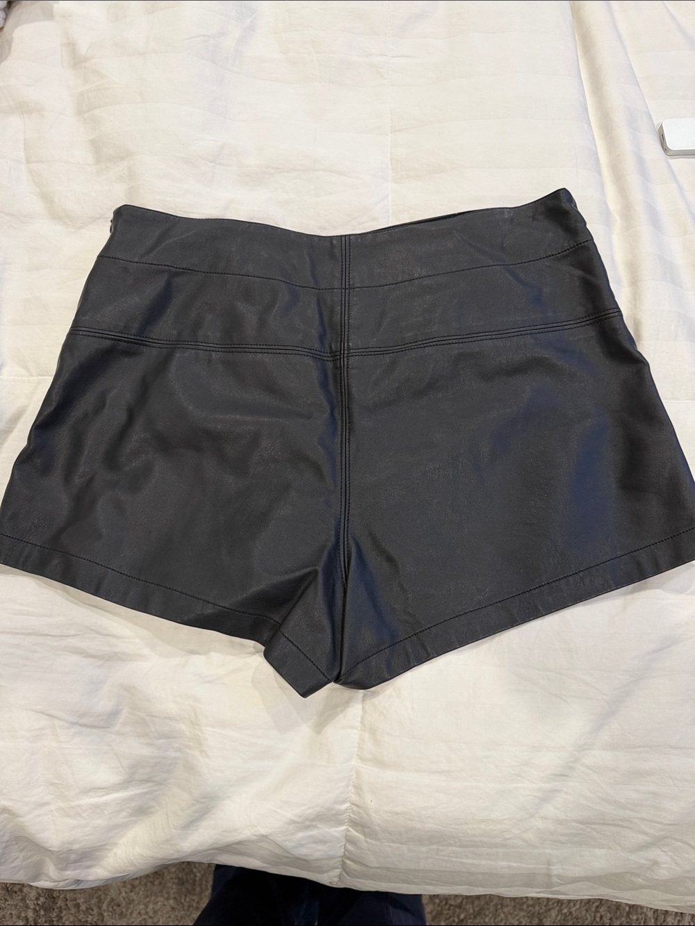 Free People Black Stud-Trim Skort Shorts - Picture 3 of 6